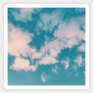 Magic blue sky with white clouds Sticker